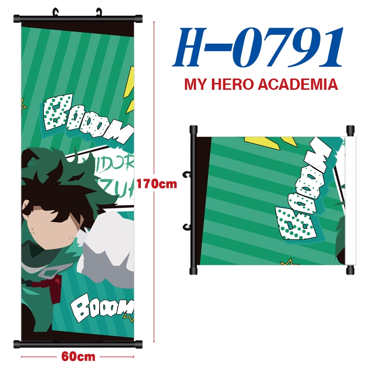 My Hero Academia Black plastic rod cloth hanging canvas painting 60x170cm H-0791