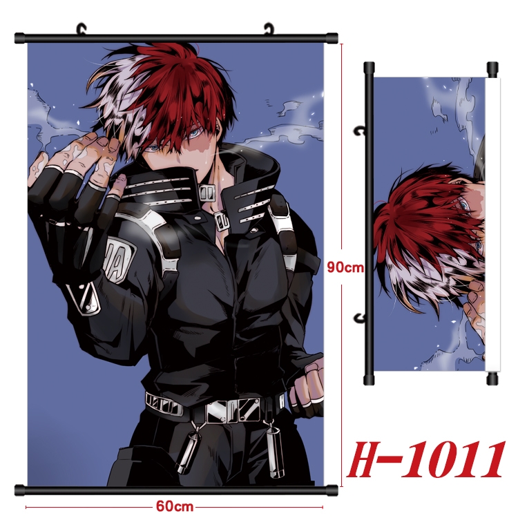 My Hero Academia Anime Black Plastic Rod Canvas Painting 60X90CM  H1011