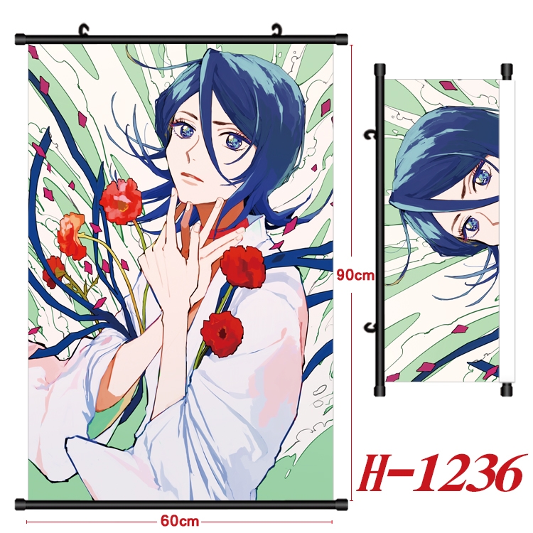 Bleach Anime Black Plastic Rod Canvas Painting 60X90CM H1236