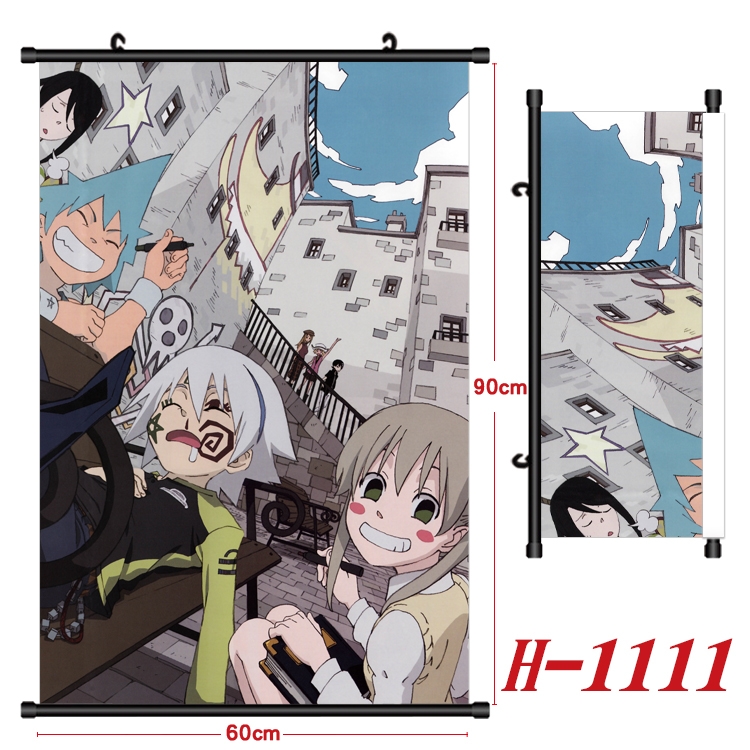 Soul Eater Anime Black Plastic Rod Canvas Painting 60X90CM H1111