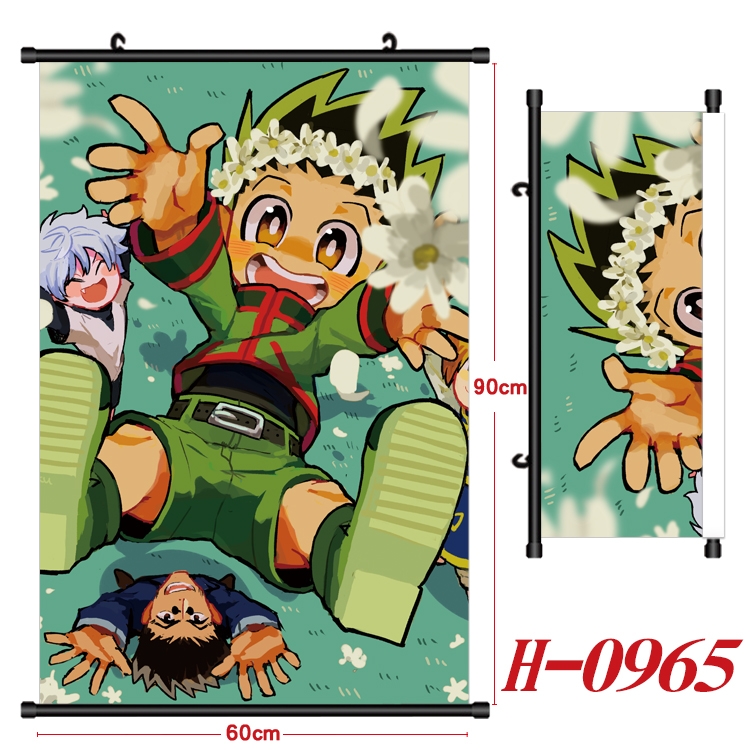 HunterXHunter Anime Black Plastic Rod Canvas Painting 60X90CM  H0965