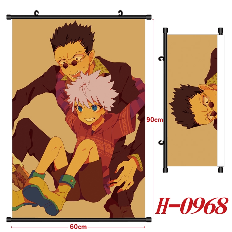 HunterXHunter Anime Black Plastic Rod Canvas Painting 60X90CM H0968