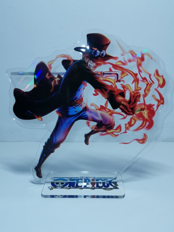 One Piece Anime Laser Acrylic Humanoid  keychain Standing Plates