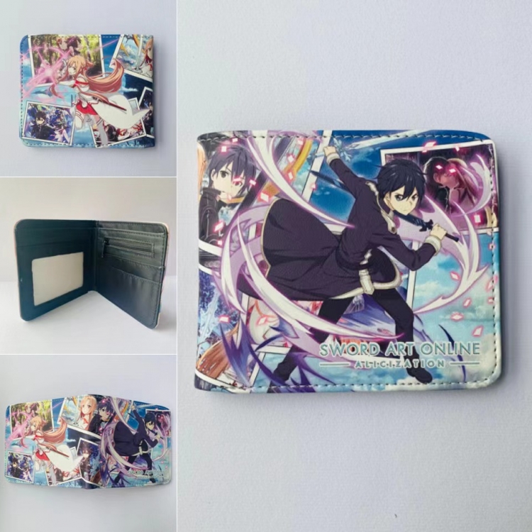 Sword Art Online Full color  Two fold short card case wallet 11X9.5CM 