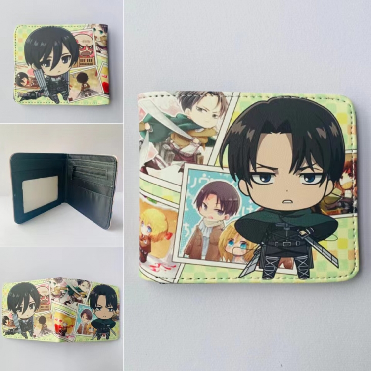 Shingeki no Kyojin Full color  Two fold short card case wallet 11X9.5CM 
