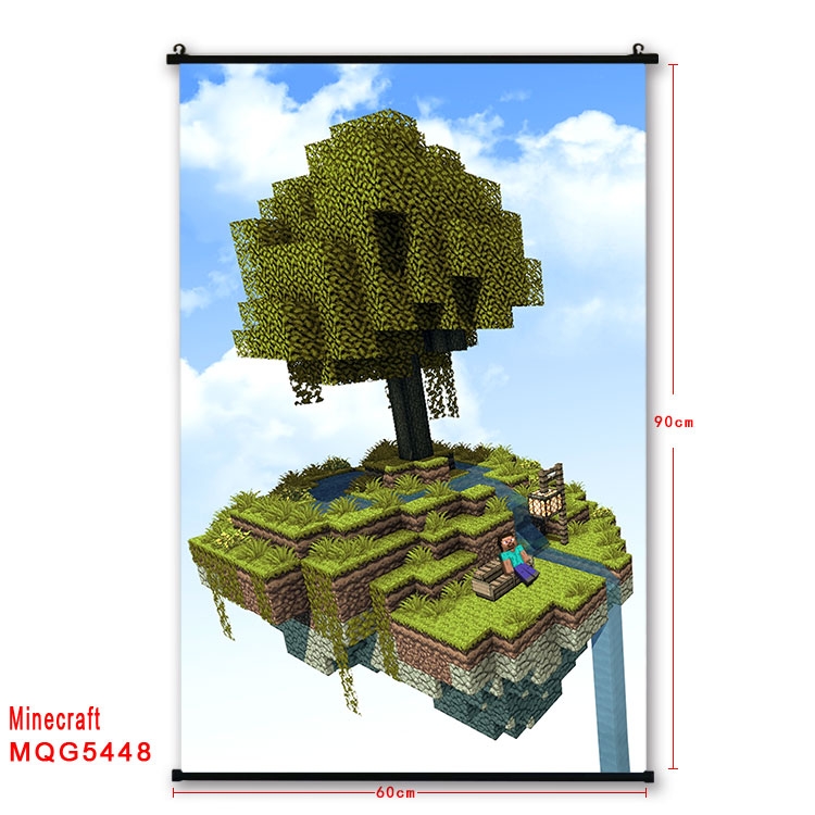 Minecraft black Plastic rod Cloth painting Wall Scroll 60X90CM MQG-5448