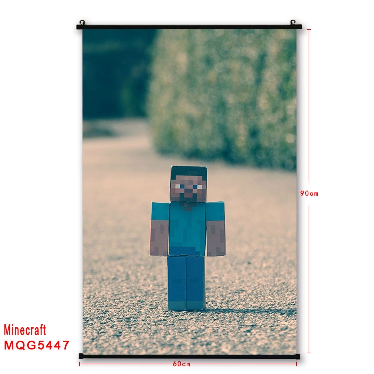 Minecraft black Plastic rod Cloth painting Wall Scroll 60X90CM MQG-5447