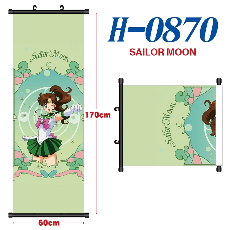 sailormoon Black plastic rod cloth hanging canvas painting 60x170cm H-0870