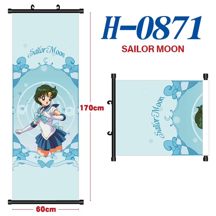 sailormoon Black plastic rod cloth hanging canvas painting 60x170cm H-0871