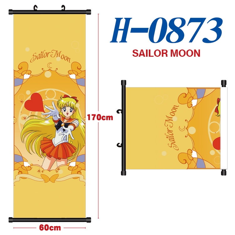 sailormoon Black plastic rod cloth hanging canvas painting 60x170cm H-0873