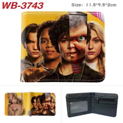 Chucky  Anime color book two-fold leather wallet 11.5X9.5X2CM  WB-3743A