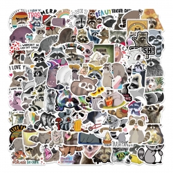 raccoon Doodle stickers Waterp...