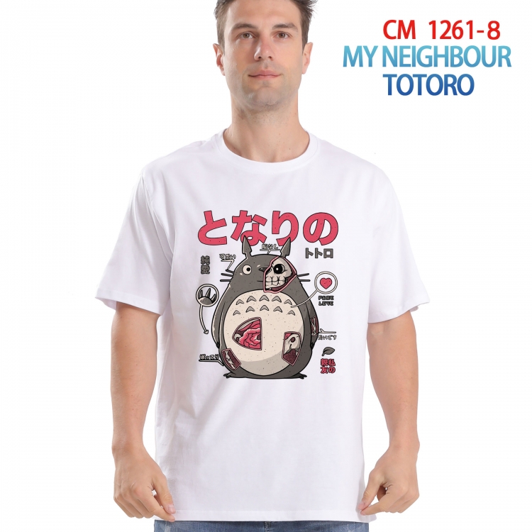 TOTORO Printed short-sleeved cotton T-shirt from S to 4XL CM-1261-8