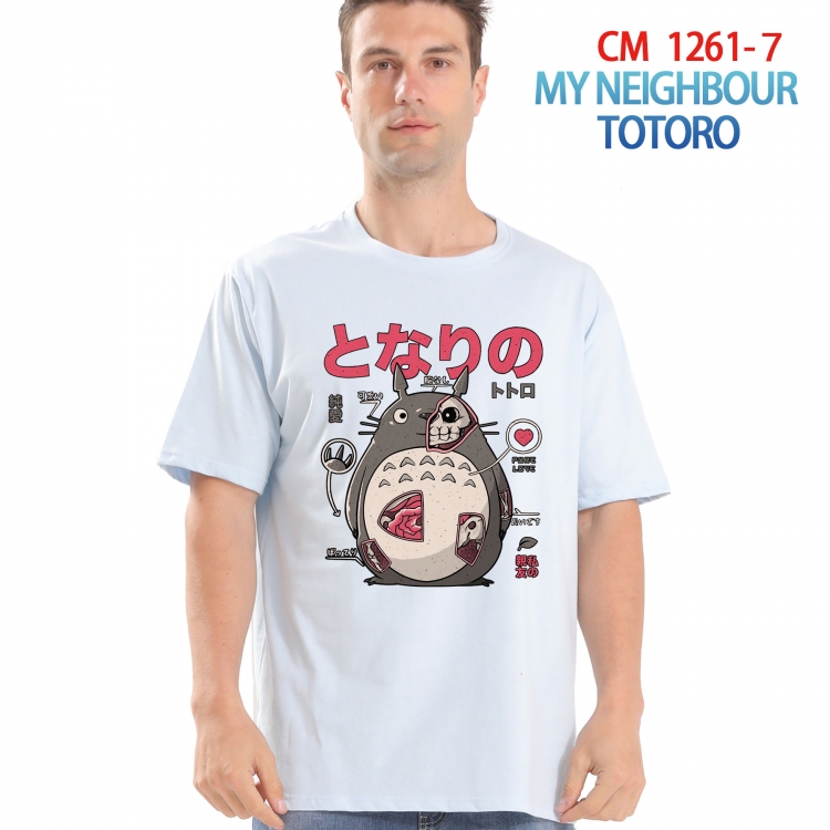 TOTORO Printed short-sleeved cotton T-shirt from S to 4XL CM-1261-7