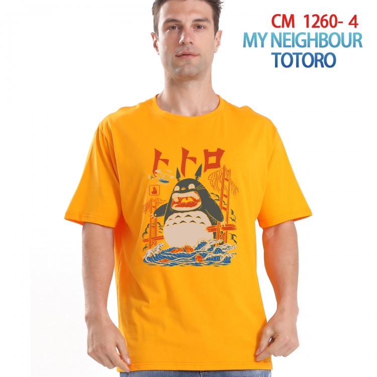 TOTORO Printed short-sleeved cotton T-shirt from S to 4XL  CM-1260-4