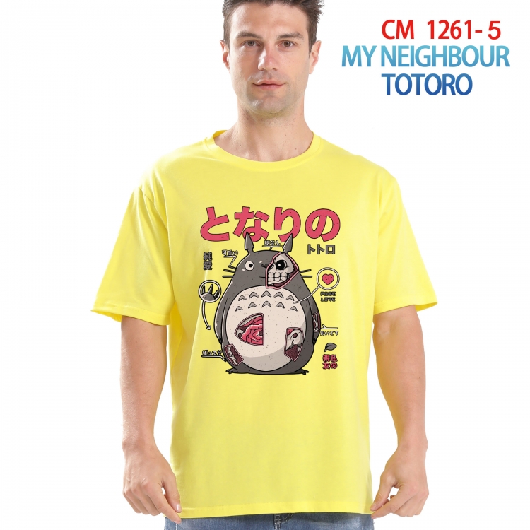 TOTORO Printed short-sleeved cotton T-shirt from S to 4XL  CM-1261-5