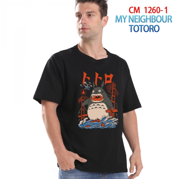 TOTORO Printed short-sleeved cotton T-shirt from S to 4XL  CM-1260-1