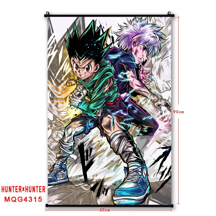 HunterXHunter  black Plastic rod Cloth painting Wall Scroll 60X90CM  MQG-4315