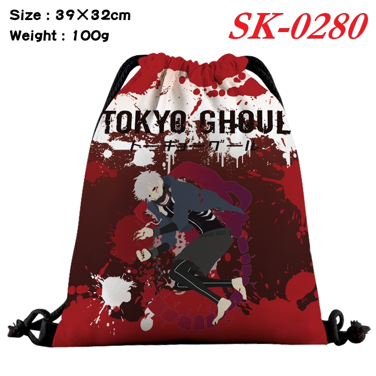 Tokyo Ghoul cartoon Waterproof Nylon Full Color Drawstring Pocket 39x32cm SK-0280