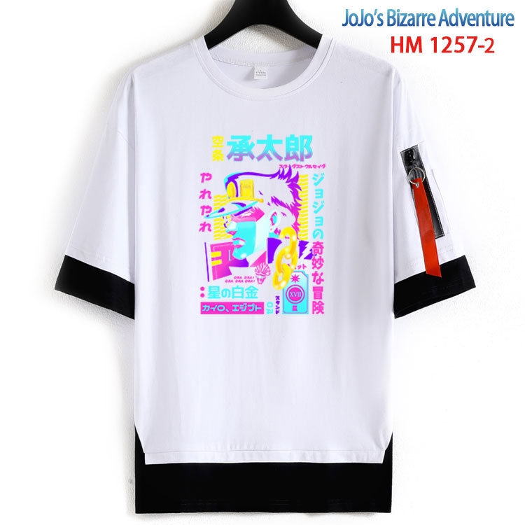 JoJos Bizarre Adventure Cotton Crew Neck Fake Two-Piece Short Sleeve T-Shirt from S to 4XL  HM 1257 2