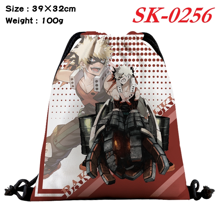 My Hero Academia cartoon Waterproof Nylon Full Color Drawstring Pocket 39x32cm SK-0256