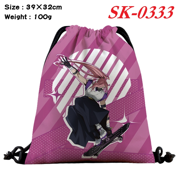 SK∞ cartoon Waterproof Nylon Full Color Drawstring Pocket 39x32cm SK-0333
