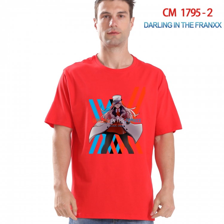 DARLING in the FRANX Printed short-sleeved cotton T-shirt from S to 4XL CM-1795-2
