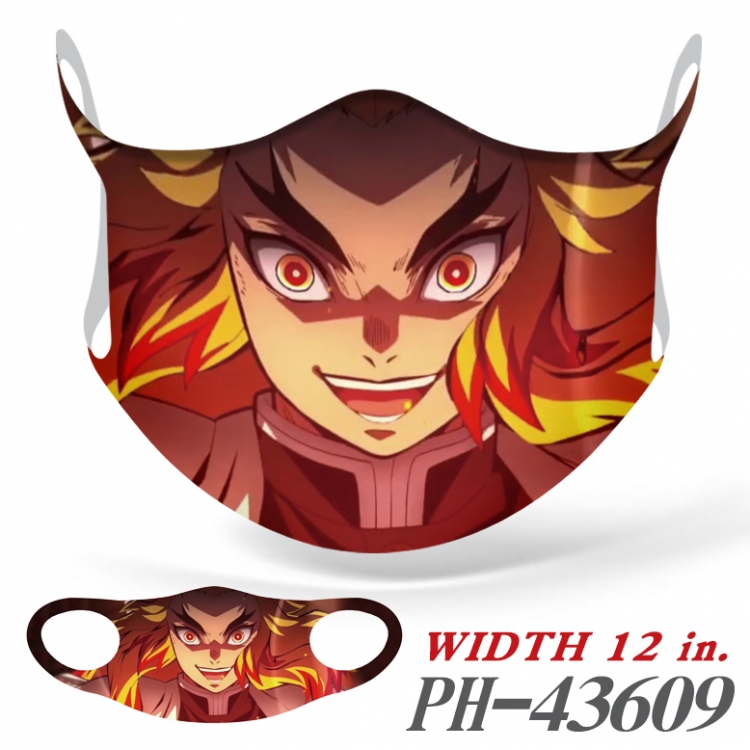 Demon Slayer Kimets Anime full color ice silk seamless mask price for 5 pcs  PH-43609A