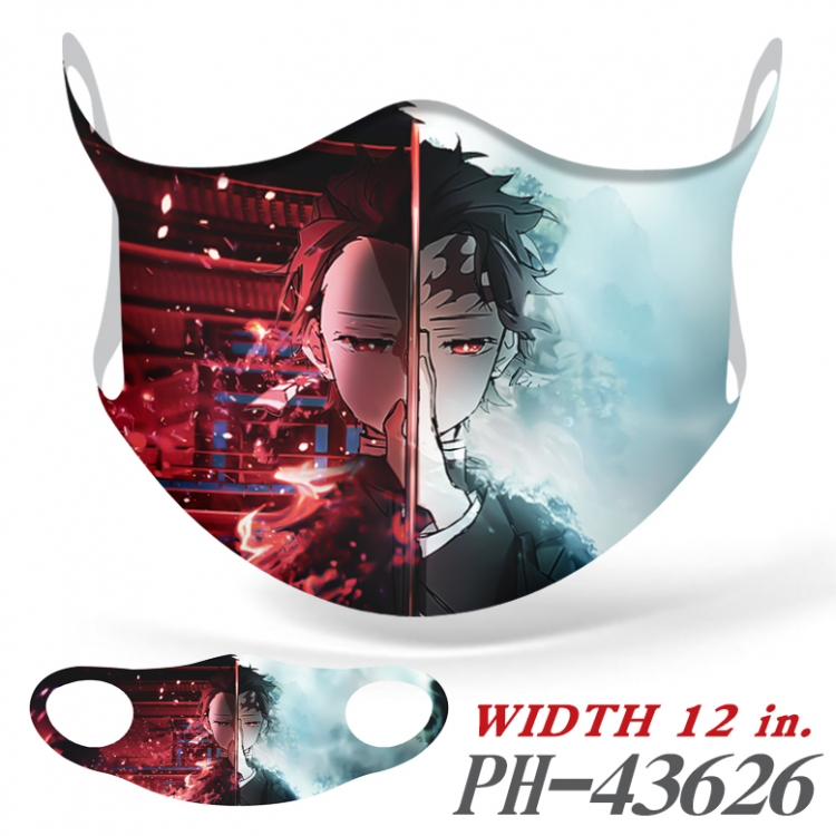 Demon Slayer Kimets Anime full color ice silk seamless mask price for 5 pcs  PH-43626A