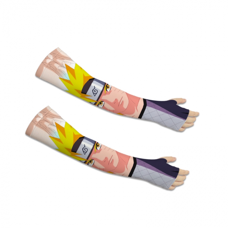 Naruto  Anime Peripheral Printed Long Cycling Sleeves Sunscreen Ice Sleeves