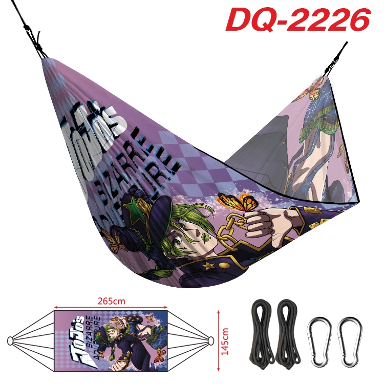 JoJos Bizarre Adventure Outdoor full color watermark printing hammock 265x145cm 