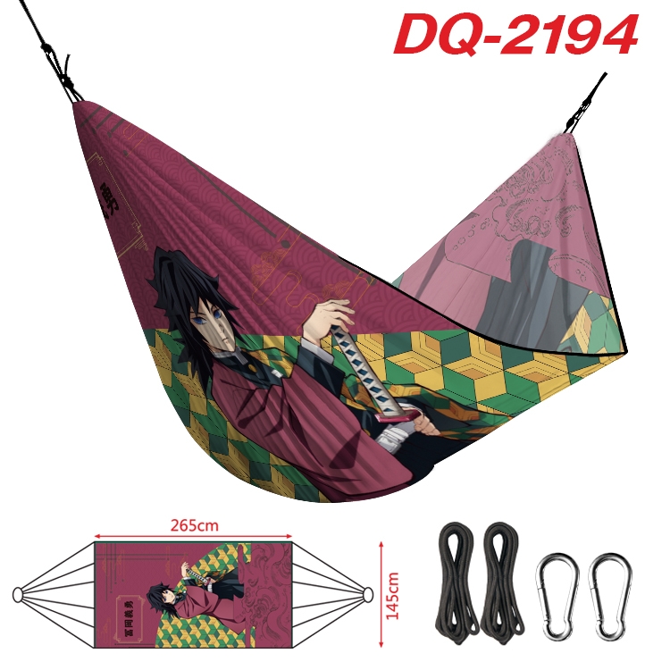 Demon Slayer Kimets Outdoor full color watermark printing hammock 265x145cm DQ-2194