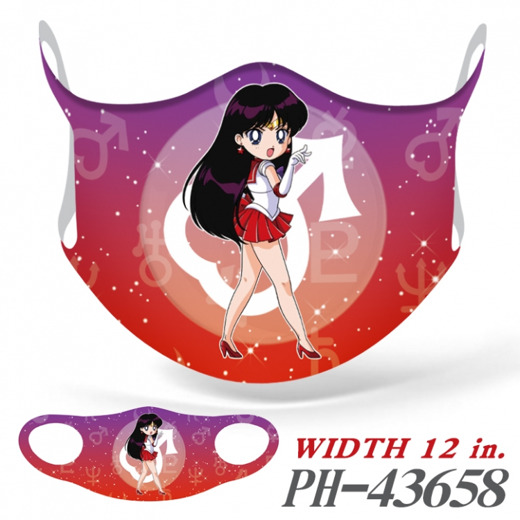 sailormoon Full color Ice silk seamless Mask  price for 5 pcs PH-43658A