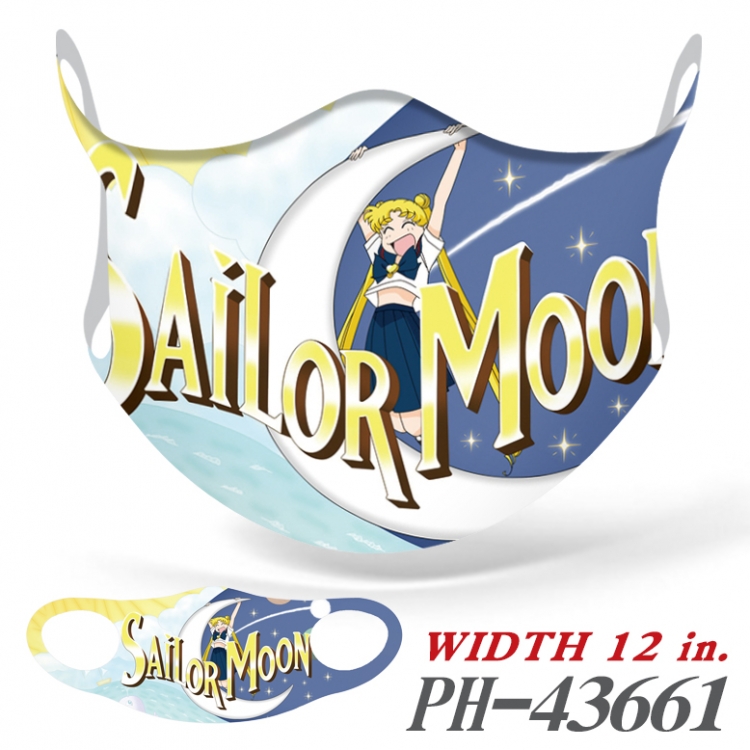 sailormoon Full color Ice silk seamless Mask  price for 5 pcs  PH-43661A