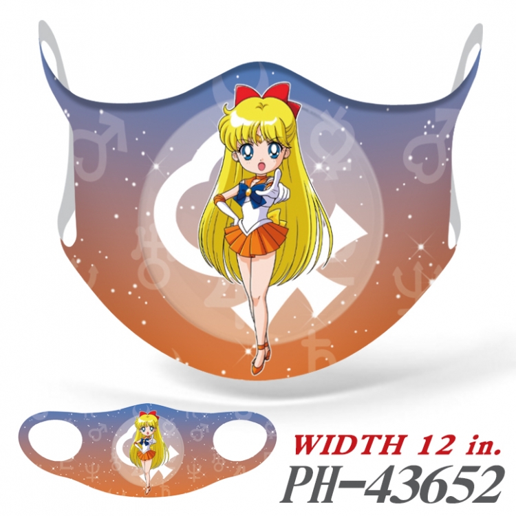 sailormoon Full color Ice silk seamless Mask  price for 5 pcs PH-43652A