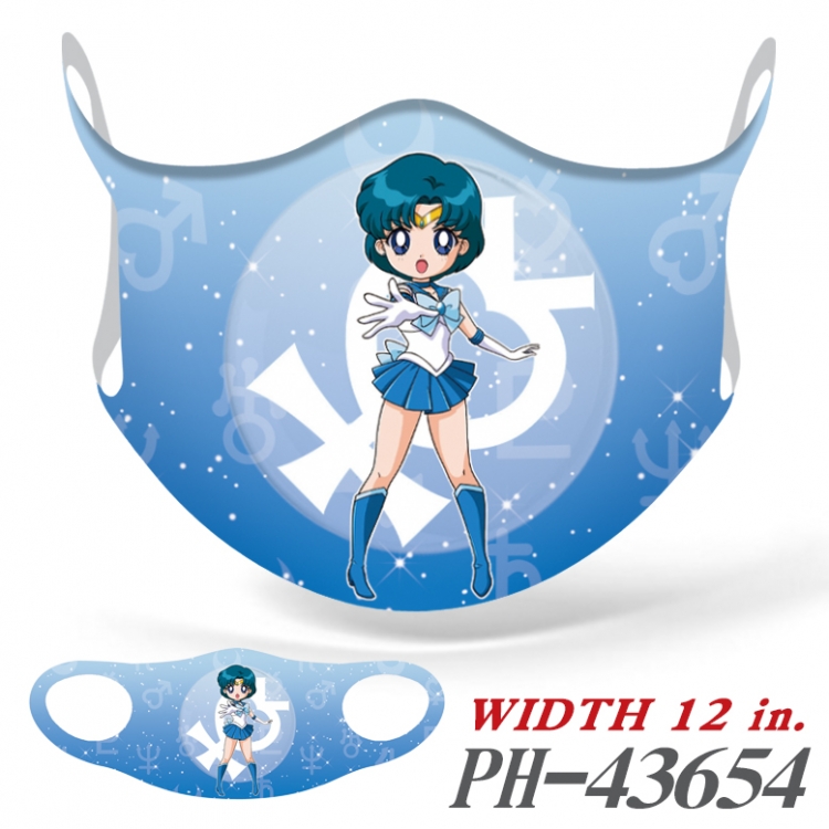 sailormoon Full color Ice silk seamless Mask  price for 5 pcs PH-43654A
