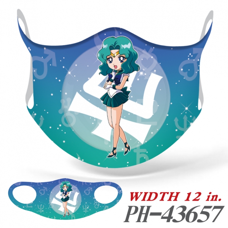 sailormoon Full color Ice silk seamless Mask  price for 5 pcs  PH-43657A
