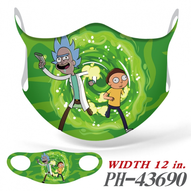 Rick and Morty Full color Ice silk seamless Mask  price for 5 pcs  PH-43690A