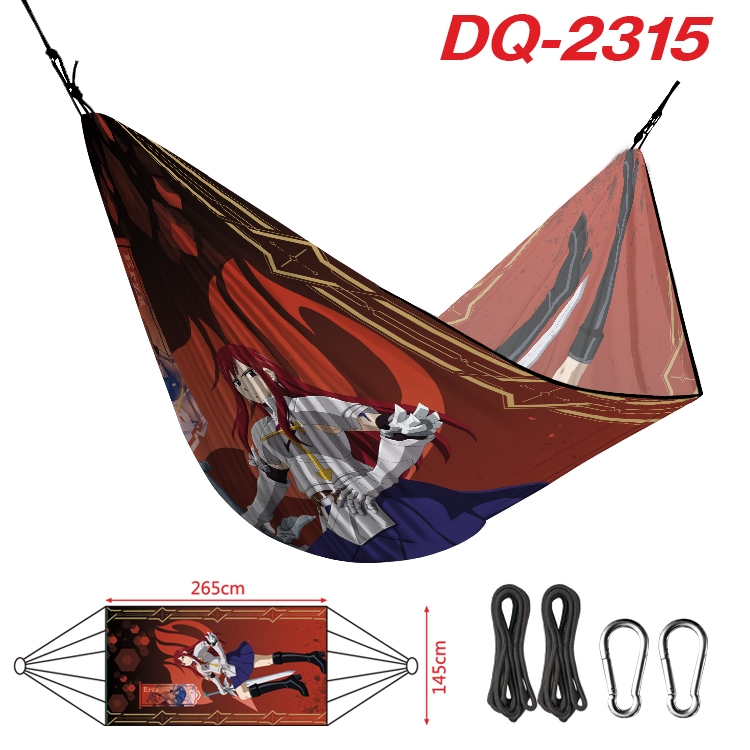Fairy tail Outdoor full color watermark printing hammock 265x145cm DQ-2315