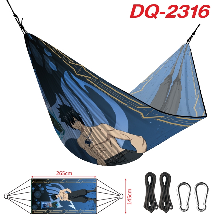 Fairy tail Outdoor full color watermark printing hammock 265x145cm DQ-2316
