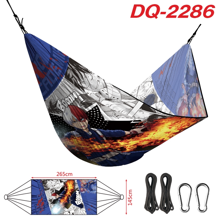 My Hero Academia Outdoor full color watermark printing hammock 265x145cm  DQ-2286