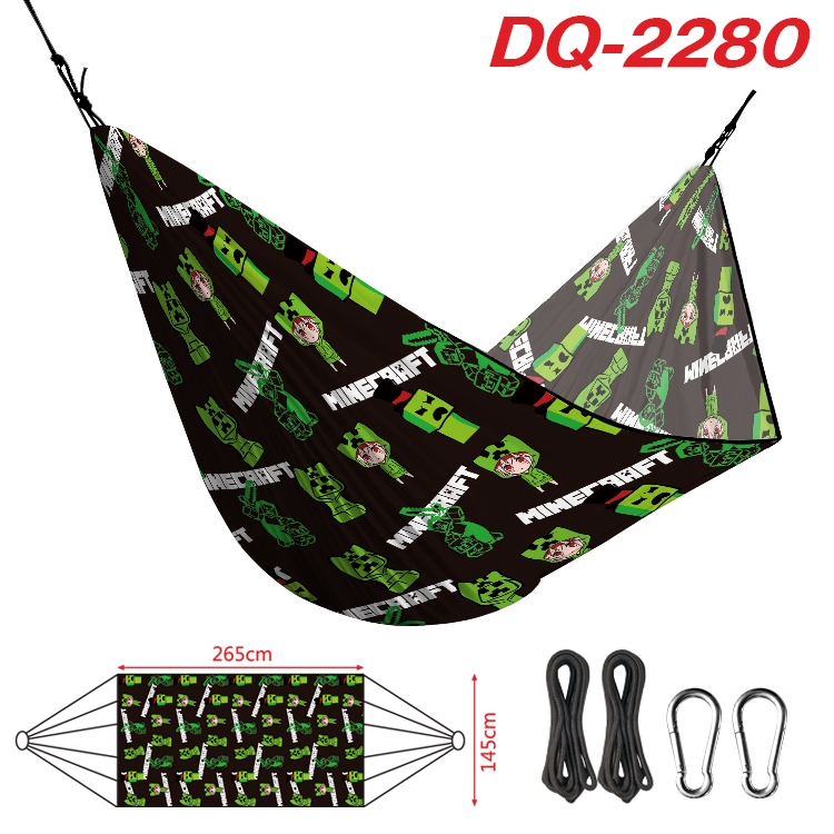 Minecraft Outdoor full color watermark printing hammock 265x145cm DQ-2280