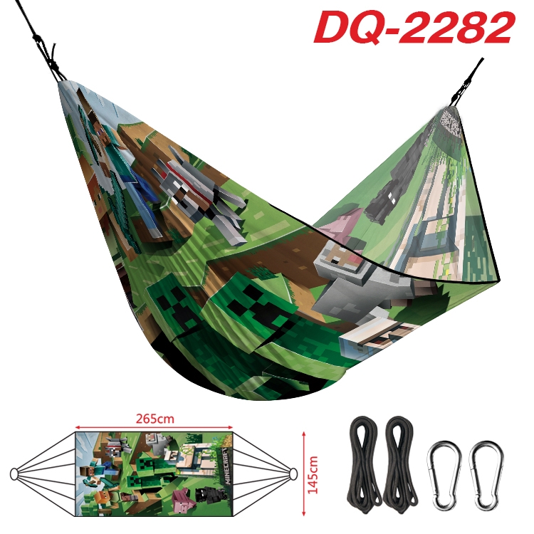 Minecraft Outdoor full color watermark printing hammock 265x145cm DQ-2282