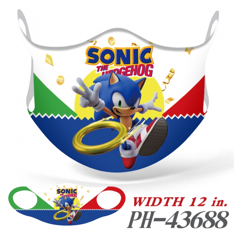 Sonic the Hedgehog  Full color Ice silk seamless Mask  price for 5 pcs   PH-43688A