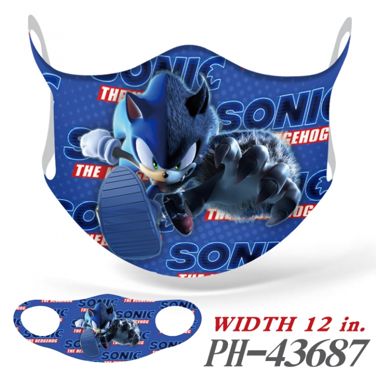 Sonic the Hedgehog  Full color Ice silk seamless Mask  price for 5 pcs  PH-43687A