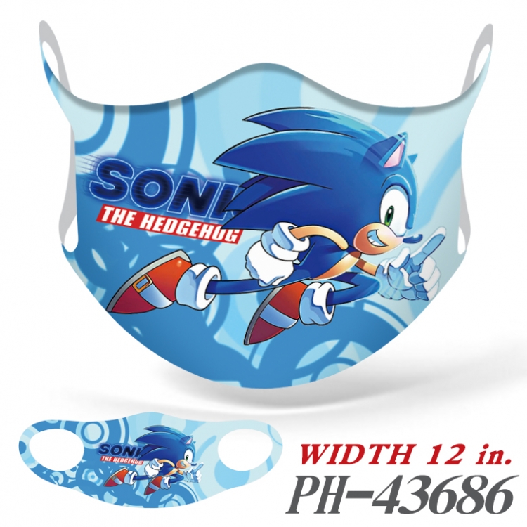 Sonic the Hedgehog  Full color Ice silk seamless Mask  price for 5 pcs  PH-43686A