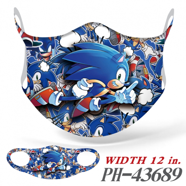 Sonic the Hedgehog  Full color Ice silk seamless Mask  price for 5 pcs  PH-43689A
