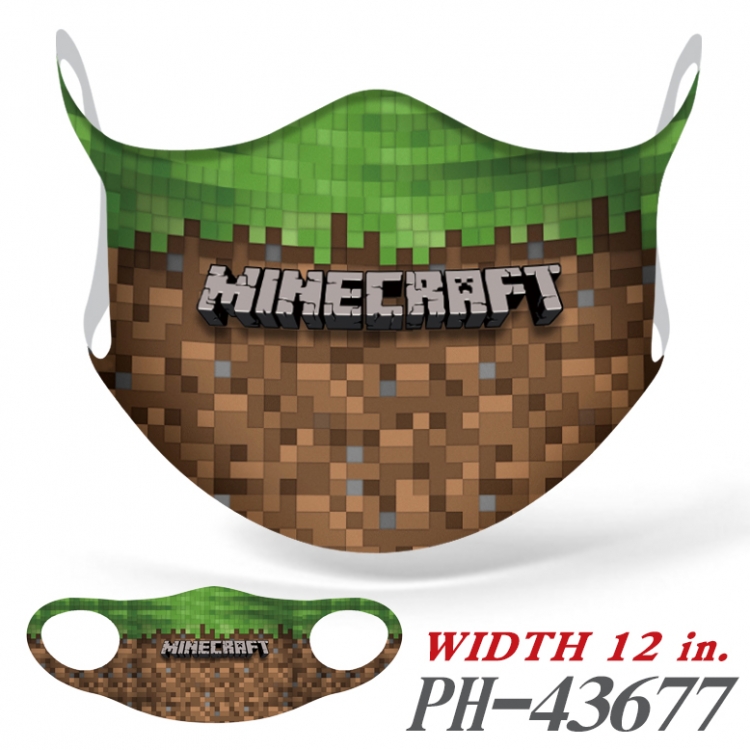 Minecraft  Full color Ice silk seamless Mask  price for 5 pcs  PH-43677A