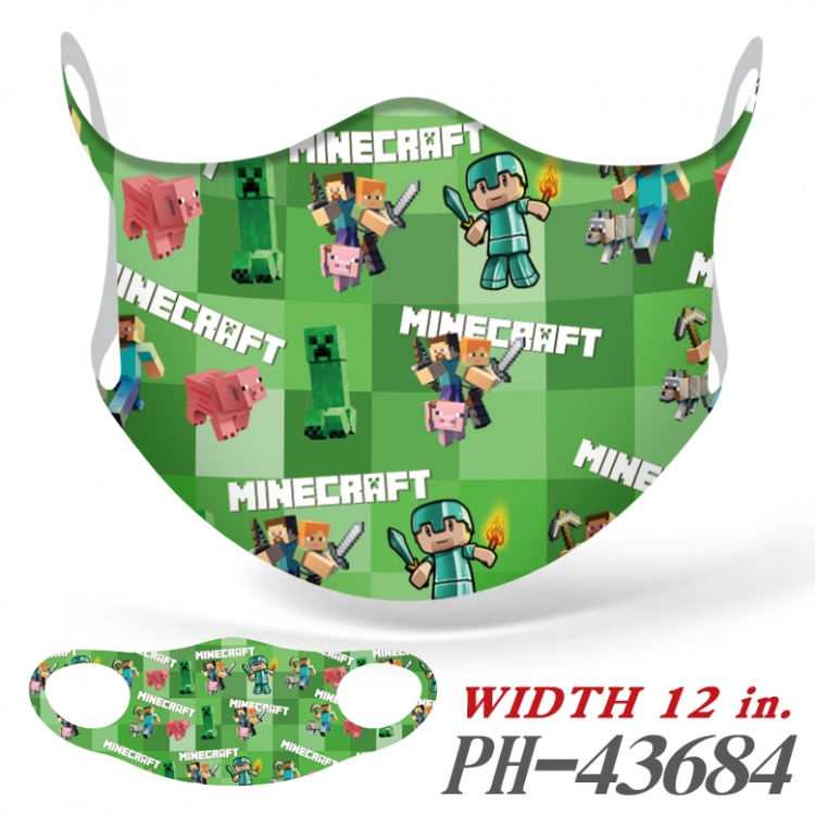 Minecraft  Full color Ice silk seamless Mask  price for 5 pcs  PH-43684A