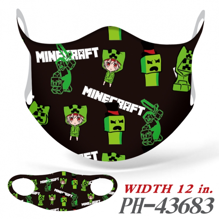 Minecraft  Full color Ice silk seamless Mask  price for 5 pcs  PH-43683A